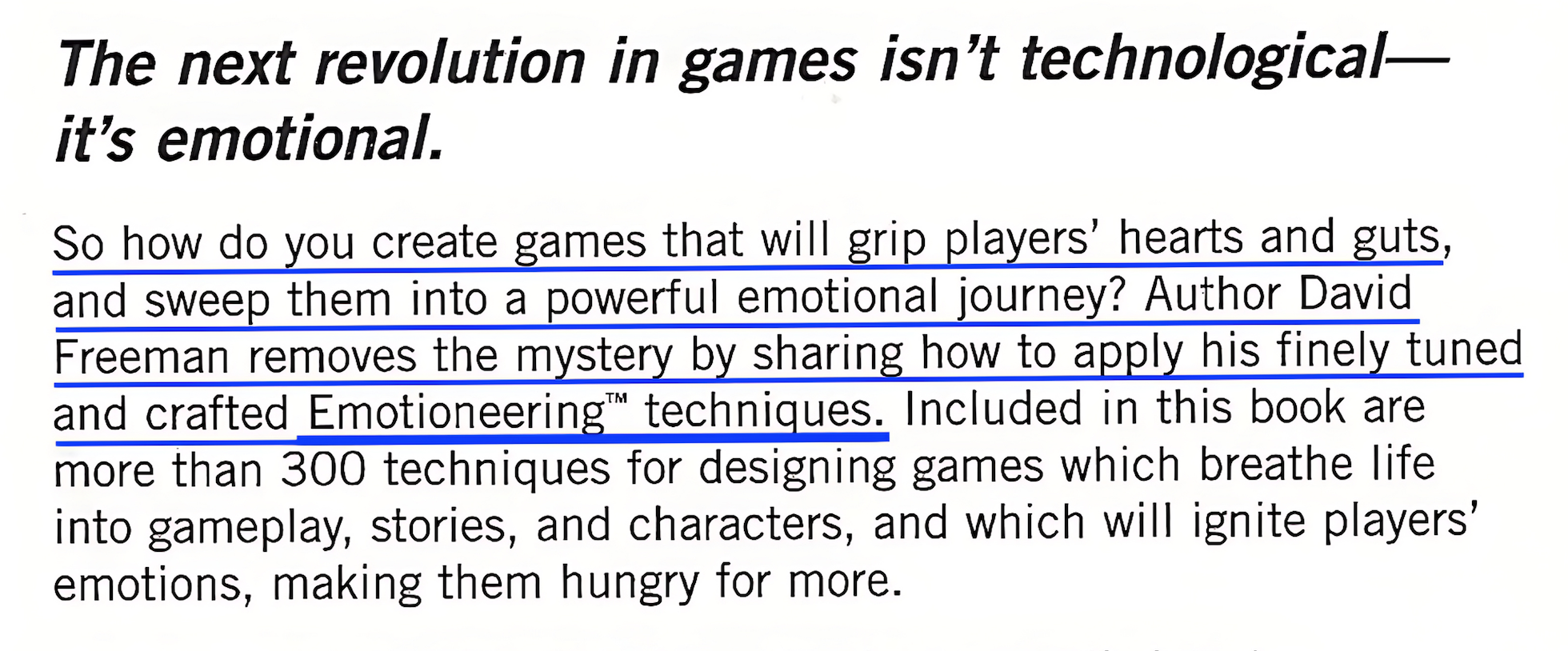 Emotion in Games Section 1
